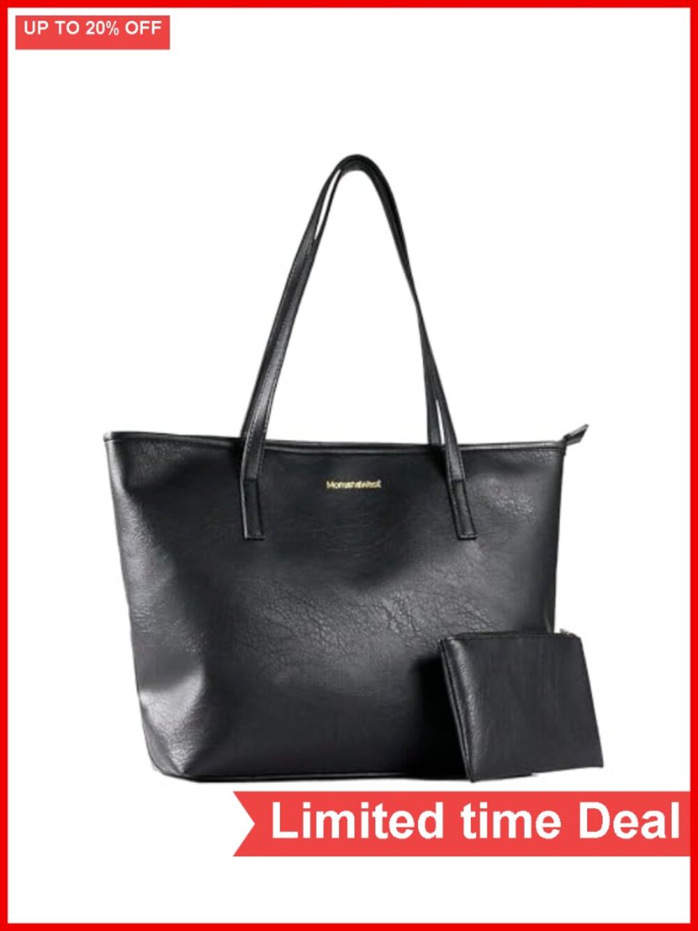 Tote Bag for Women Large Vegan Leather Handbag with Detachable Pouch Work